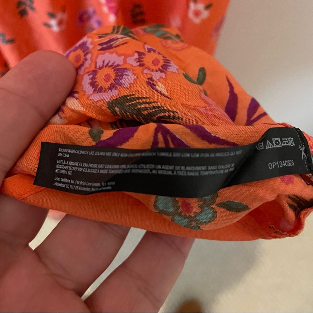 Anthropologie Orange Floral Maxi Dress - Picture 9 of 10
